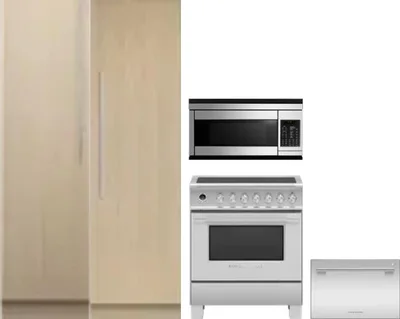 5 Piece Package Includes Refrigerator, Freezer, Range, Microwave And Dishwasher